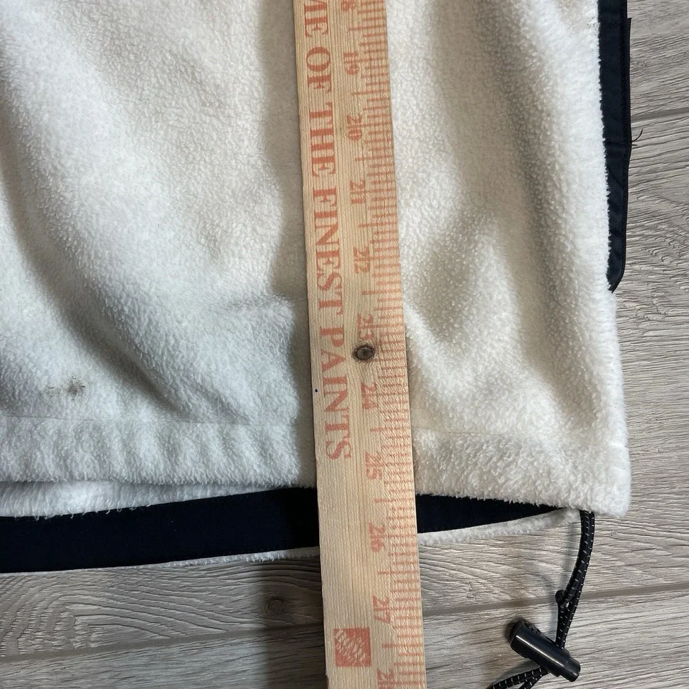 Vintage Nautica Competition Nautech White/Cream Fleece Made In USA Mens Large
